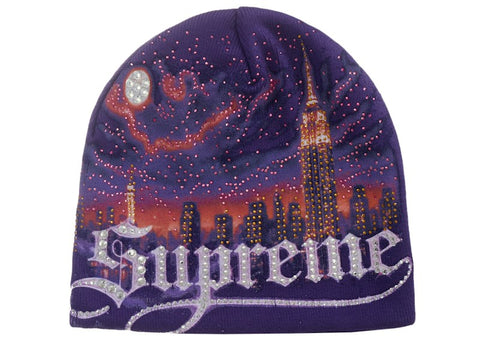Supreme Cityscape Beanie Purple