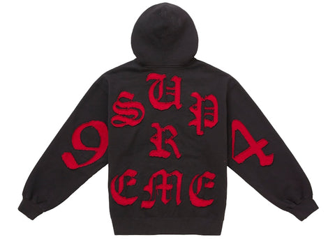 Supreme Cut Out Zip Up Hooded Sweatshirt Black