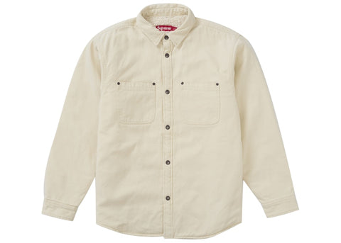 Supreme Faux Shearling Lined Work Shirt Natural - Primary Image