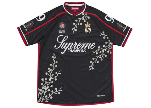 Supreme Floral Soccer Jersey Black - Primary Image