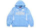 Supreme Football Zip Up Hooded Sweatshirt (FW25) Light Blue - Primary Image