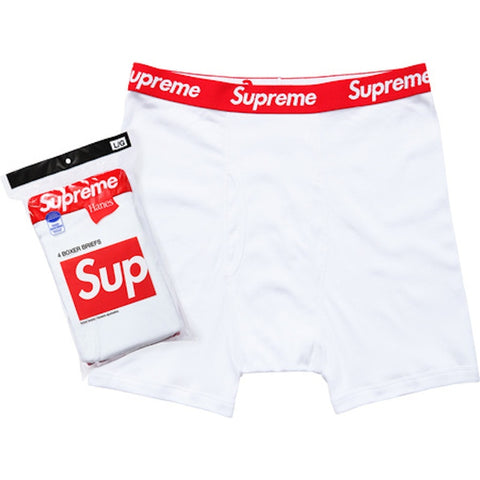 Supreme Hanes Boxer Briefs (4 Pack) White - Primary Image