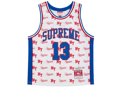 Supreme Mitchell & Ness Monogram Basketball Jersey White