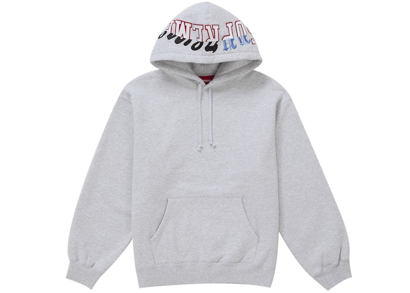 Supreme Multi Logos Hooded Sweatshirt Heather Grey - Primary Image