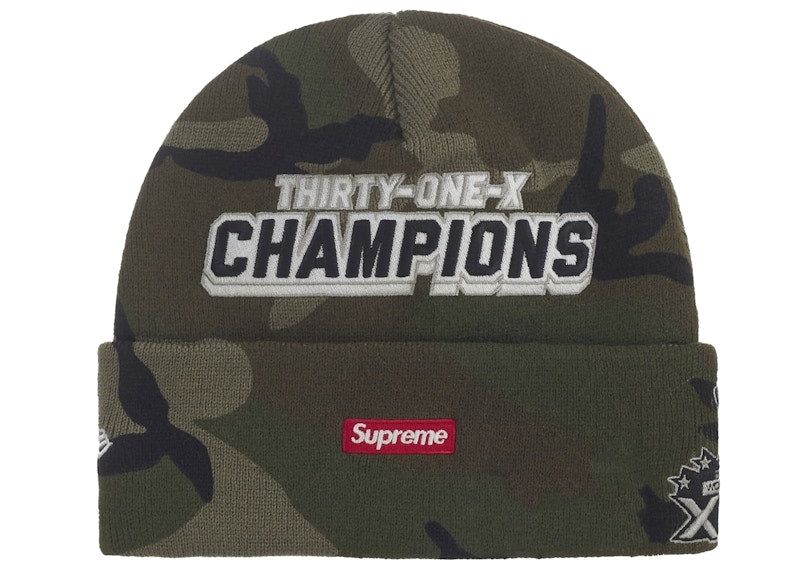 Supreme New Era Football Beanie Woodland Camo - Primary Image
