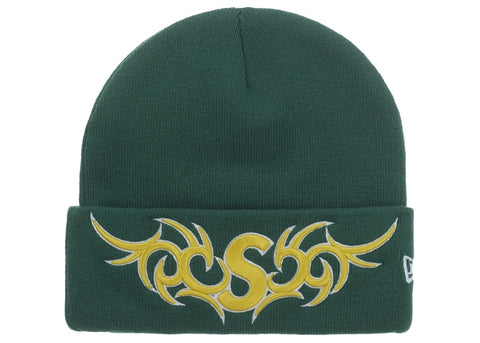 Supreme New Era Tribal S Logo Beanie Green