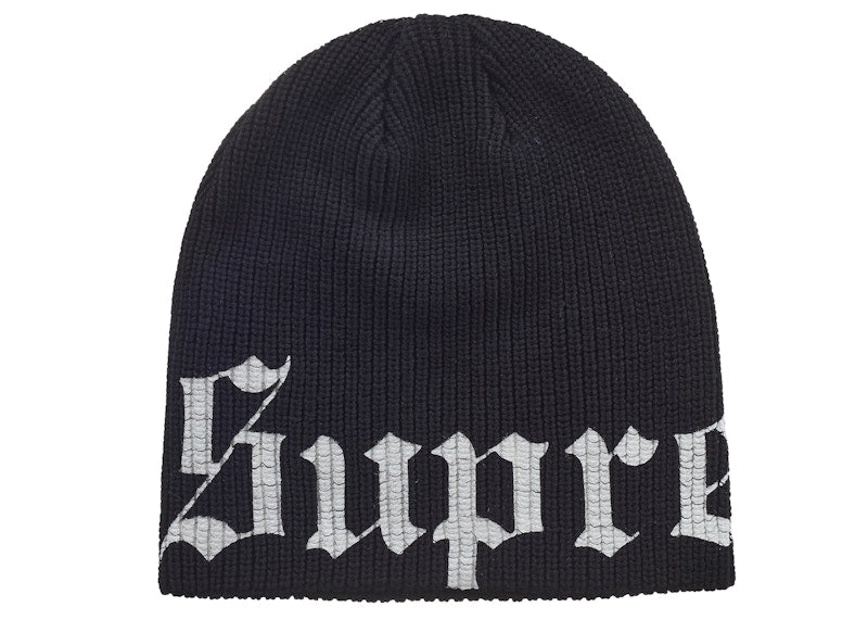 Supreme Old English Printed Beanie (SS26) Black