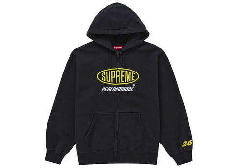 Supreme Performance Zip Up Hooded Sweatshirt Black