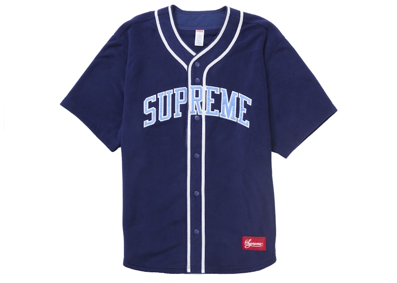 Supreme Polartec Baseball Jersey Navy - Primary Image