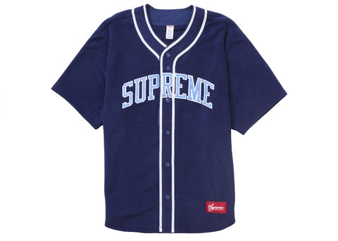 Supreme Polartec Baseball Jersey Navy - Primary Image