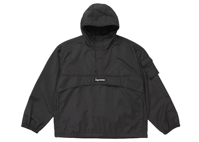 Supreme Reflective Ripstop Anorak Black - Primary Image