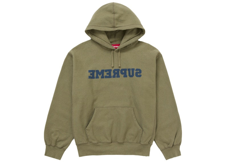 Supreme Reverse Hooded Sweatshirt (SS25) Dusty Olive - Primary Image