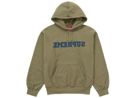 Supreme Reverse Hooded Sweatshirt (SS25) Dusty Olive - Primary Image