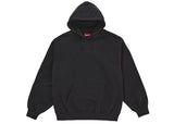 Supreme Satin Appliqué Hooded Sweatshirt (FW25) Black - Primary Image