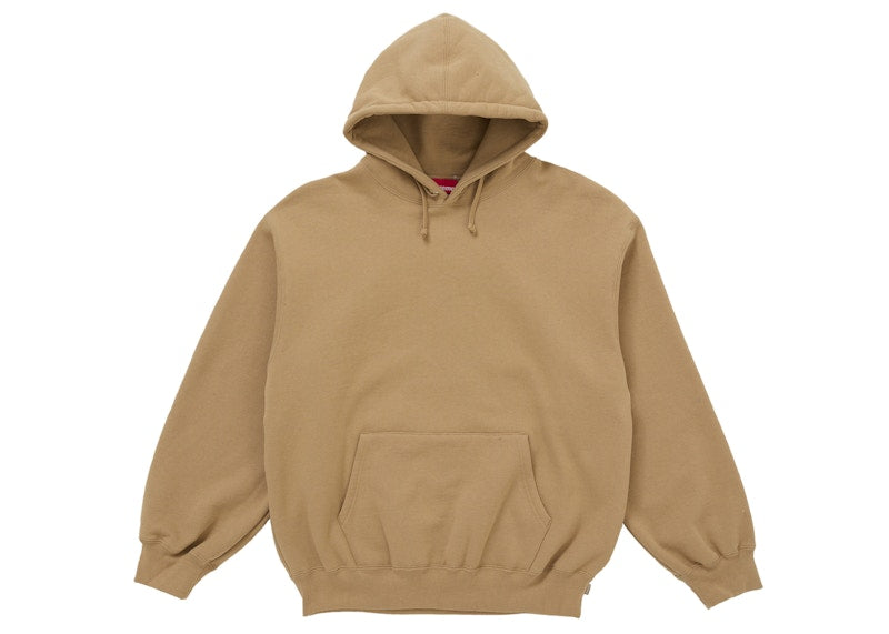 Supreme Satin Appliqué Hooded Sweatshirt (FW25) Brown - Primary Image