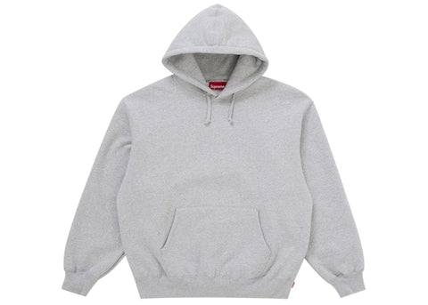 Supreme Satin Appliqué Hooded Sweatshirt (FW25) Heather Grey - Primary Image