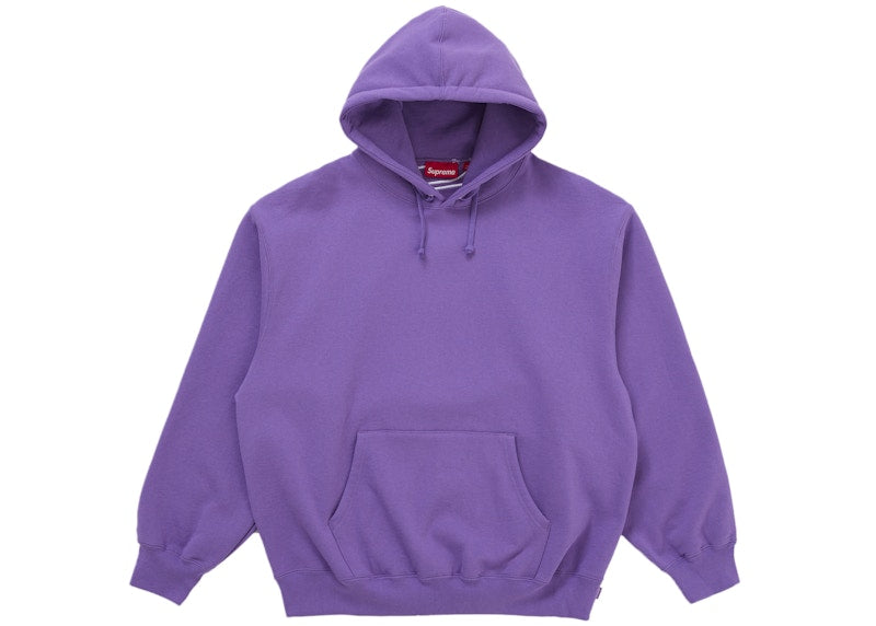 Supreme Satin Appliqué Hooded Sweatshirt (FW25) Violet - Primary Image