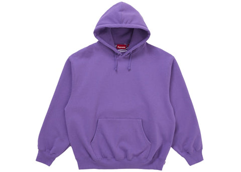 Supreme Satin Appliqué Hooded Sweatshirt (FW25) Violet - Primary Image