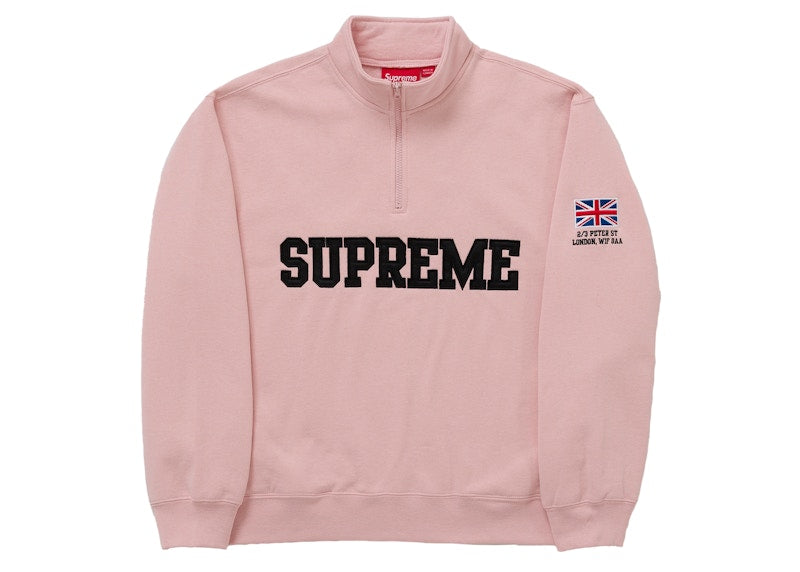 Supreme Shop Flag Half Zip Pullover Peach