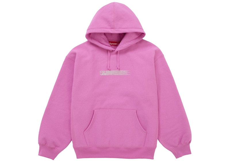 Supreme Swarovski Motion Logo Hooded Sweatshirt Pink - Primary Image