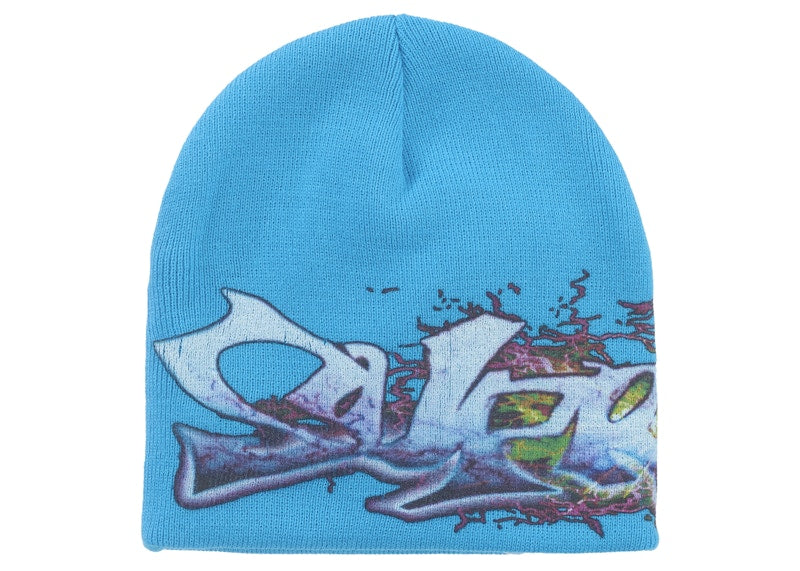 Supreme Tag Beanie (FW25) Blue - Primary Image
