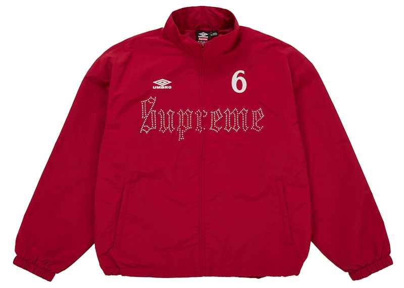 Supreme Umbro Rhinestone Track Jacket Red