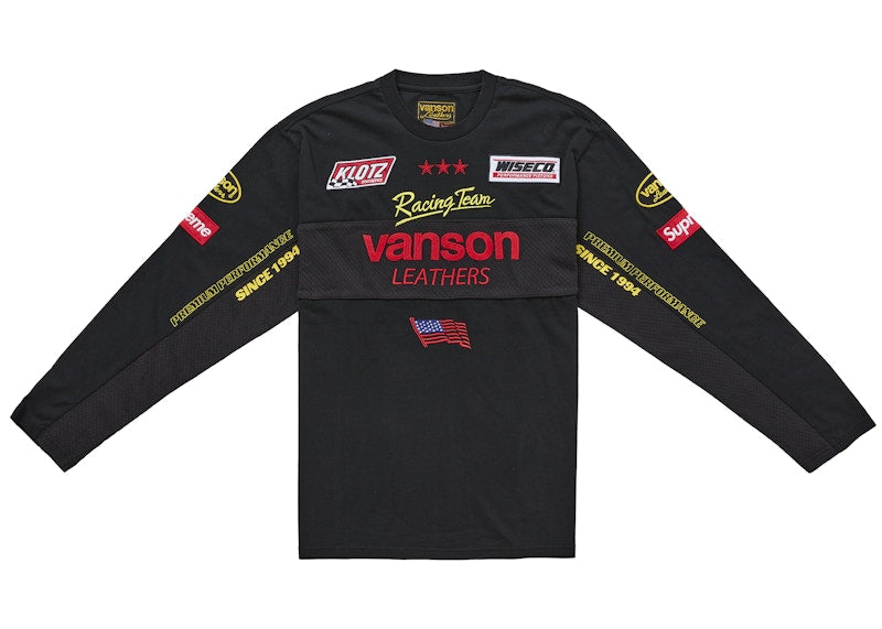 Supreme Vanson Leathers L/S Top Black