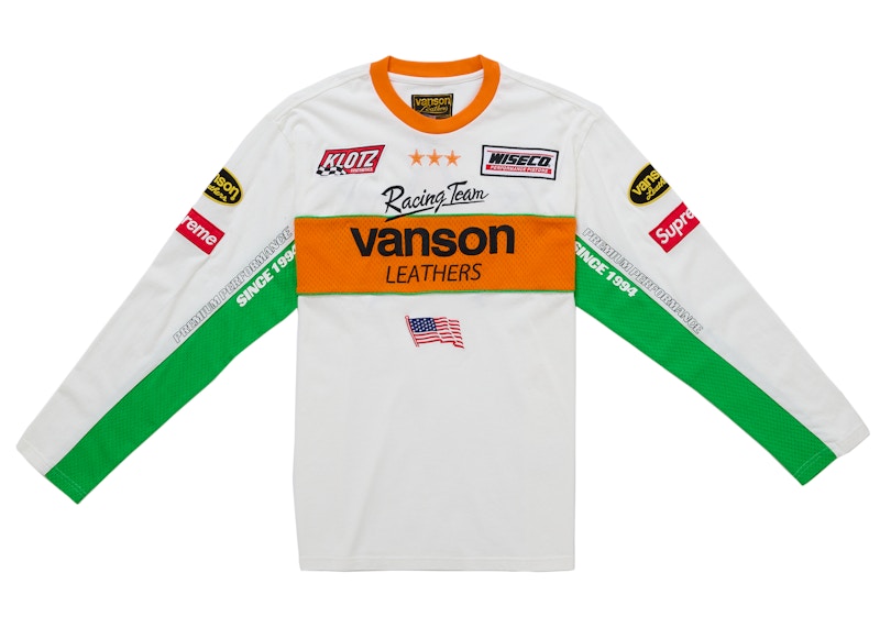 Supreme Vanson Leathers L/S Top White
