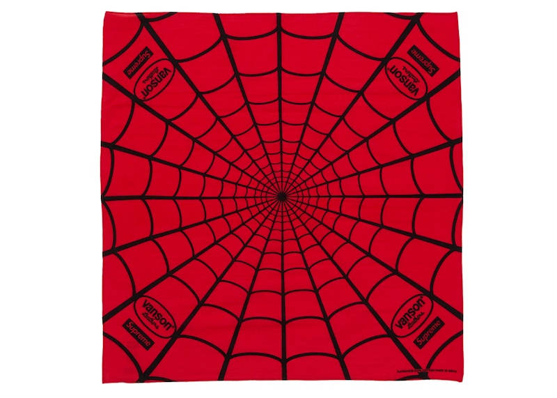 Supreme Vanson Leathers Spider-Man Bandana Red