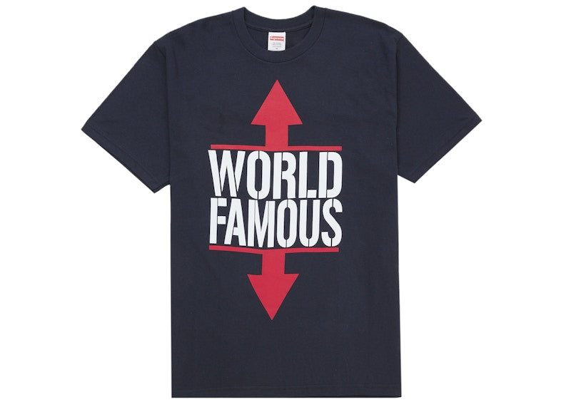 Supreme World Famous Tee Navy