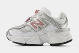 New Balance 9060 Bungee Lace White Rosewood Silver (Toddler)