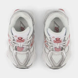 New Balance 9060 Bungee Lace White Rosewood Silver (Toddler)