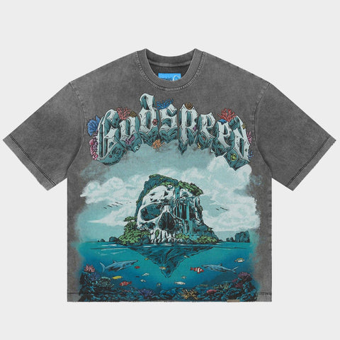 Godspeed Island II T-shirt Grey Wash