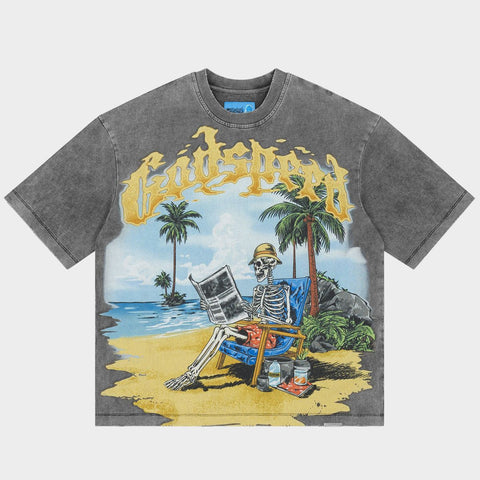 Godspeed Skeleton Beach II T-Shirt Grey Wash