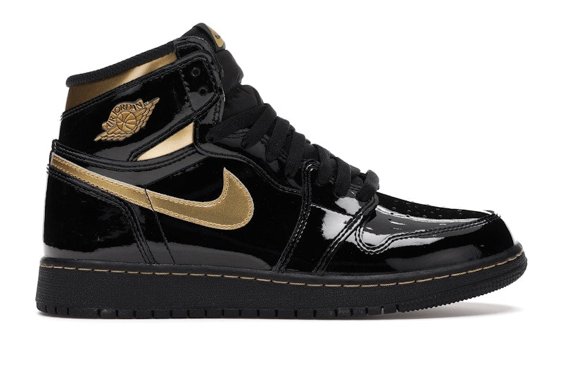 Jordan 1 Retro High Black Metallic Gold (2020) (GS) - Primary Image